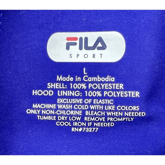 Fila Sport Jacket Running Quarter‎ Zip Pull Over Long Sleeve Women's Blue Large - Picture 4 of 7